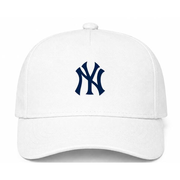 New York Yankees MLB Logo White Dad Baseball Cap Hat
