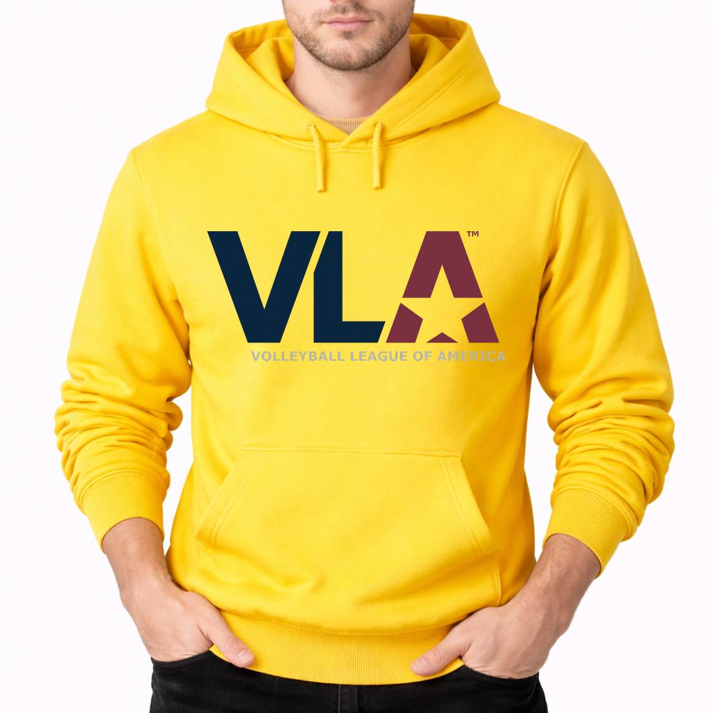 Men's American-Volleyball-League Pullover Hoodie - Yellow