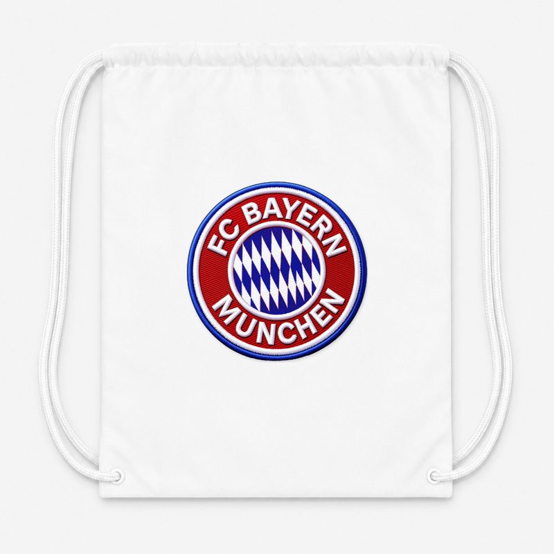 FC Bayern Munich Soccer Embroidery Drawstring Bag - White