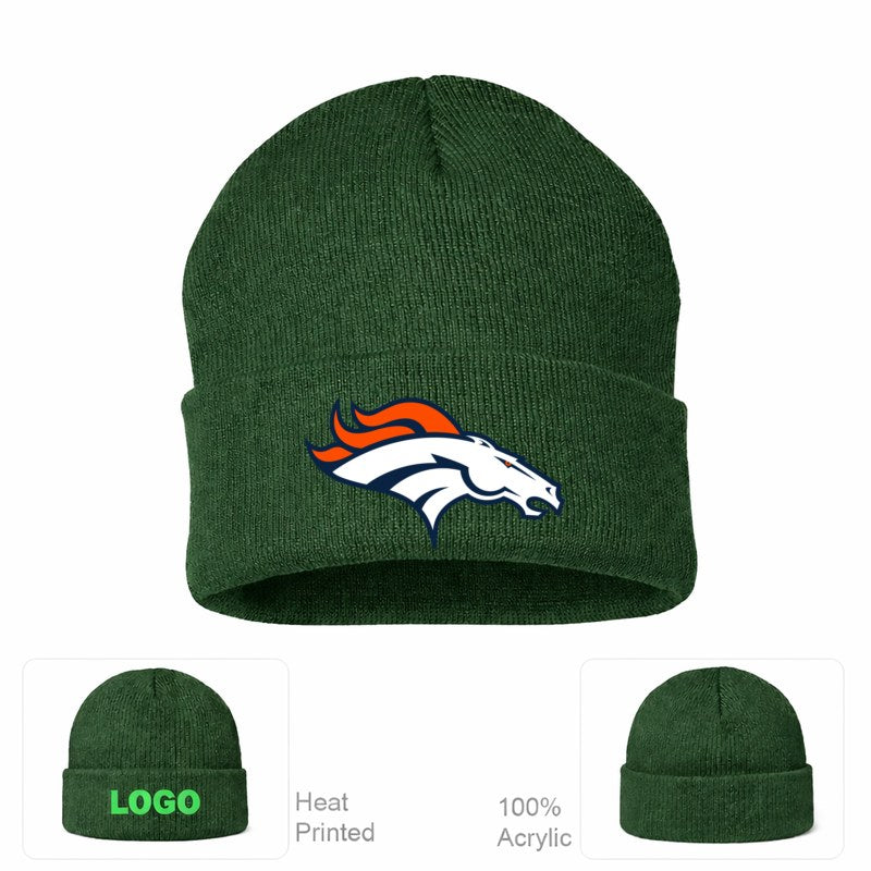 Denver Broncos Forest Green Beanie Hat