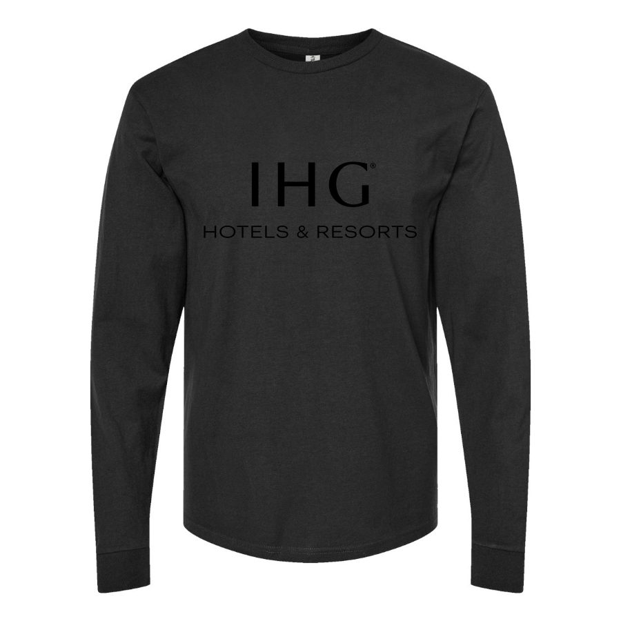 Men's IHG-Logo-1536x966 Long sleeves Cotton Blend T-Shirt - Black