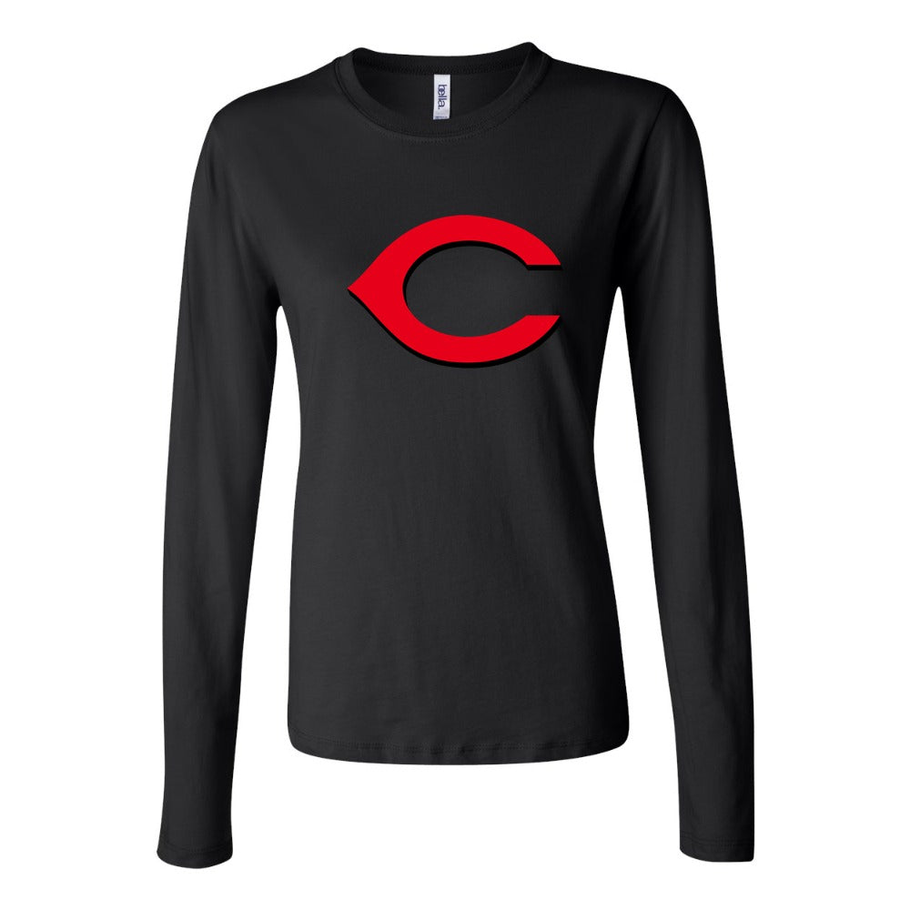 Women's Cincinnati Reds Long Sleeve T-Shirt - Black
