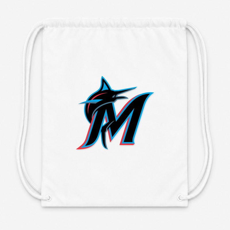 Miami Marlins Drawstring Bag - White