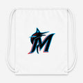 Miami Marlins Drawstring Bag - White
