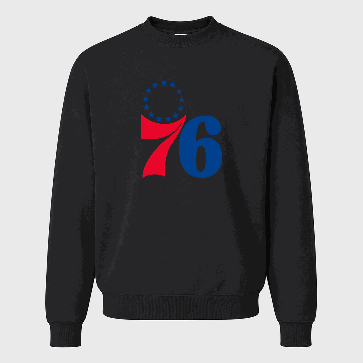 Men's Philadelphia 76ers Crewneck Sweatshirt - Black