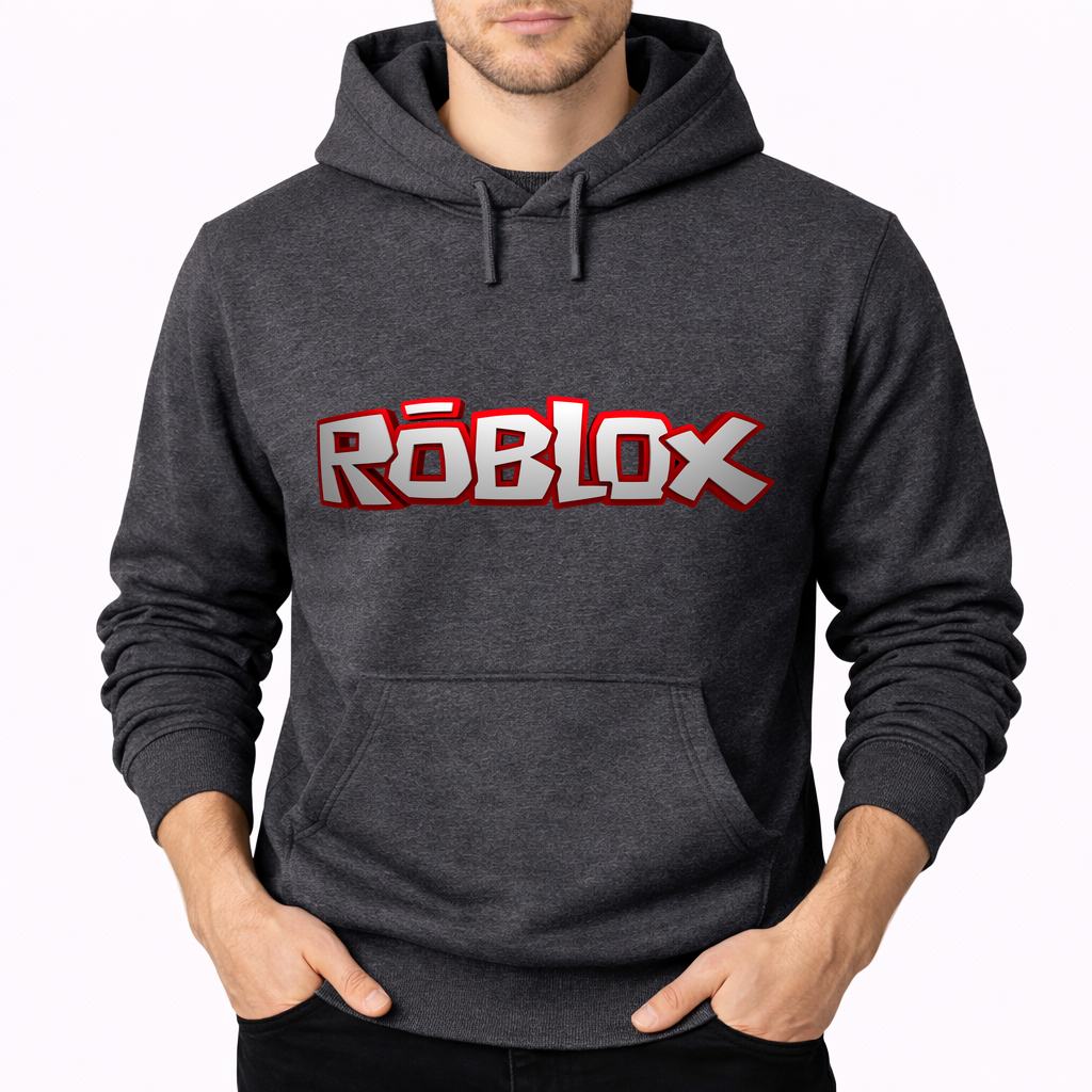 Men's Roblox Pullover Hoodie - Charcoal