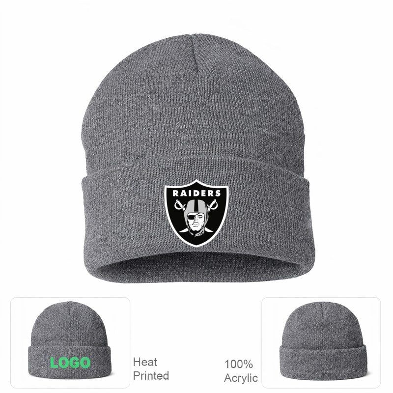 Las Vegas Raiders Grey Beanie Hat