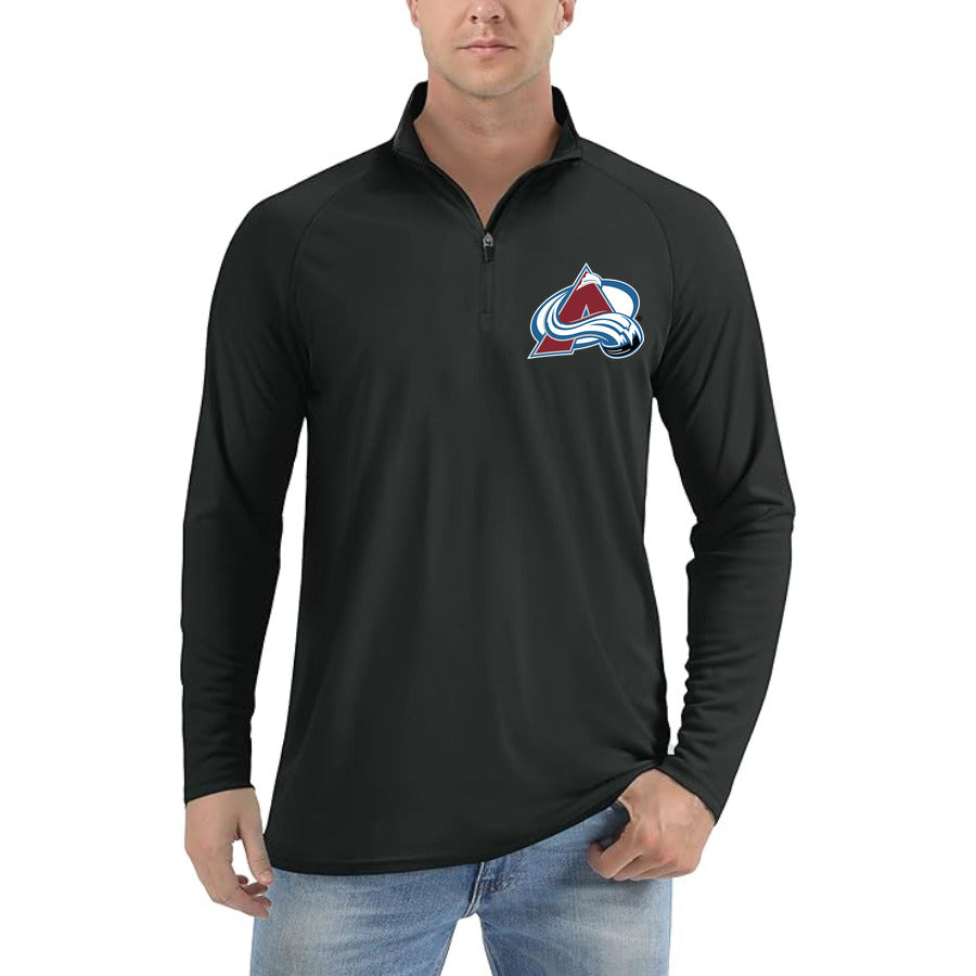 Colorado Avalanche quarter-zip athletic shirt in Black