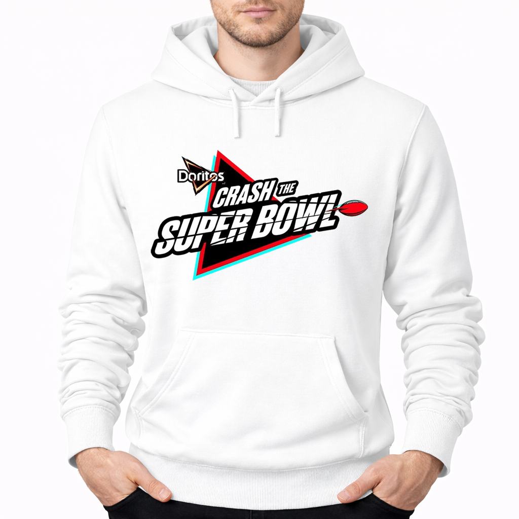 Men's Crash The Super Bowl Pullover Hoodie - White