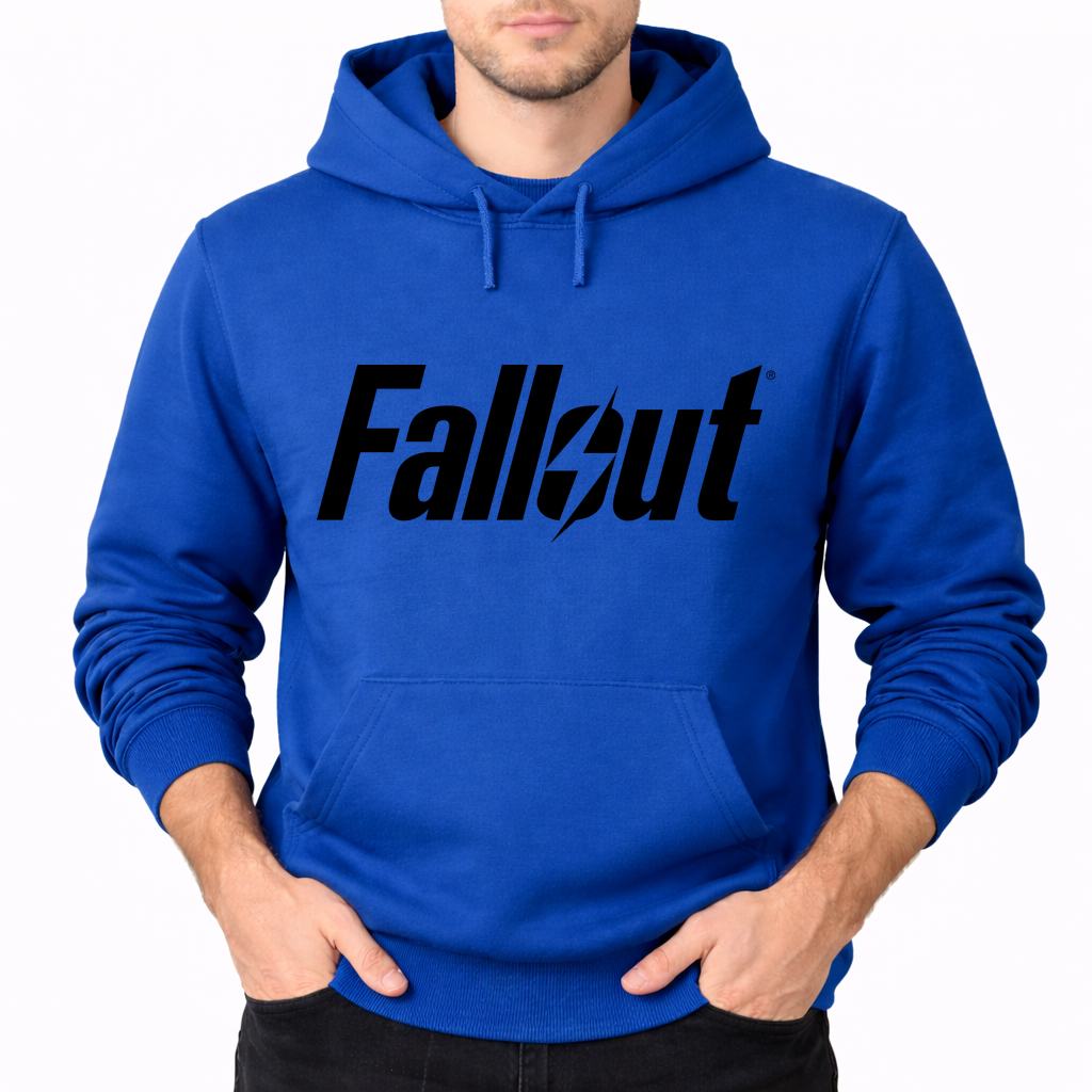 Men's Fallout Black Pullover Hoodie - Blue