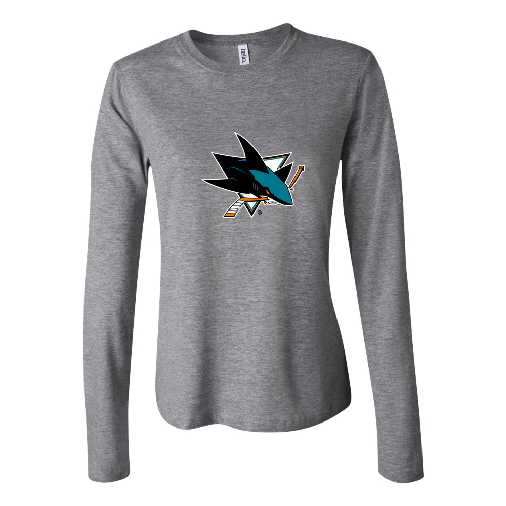Women's San Jose Sharks Long Sleeve T-Shirt - Gray