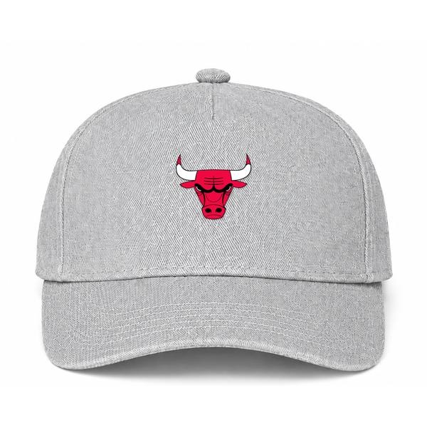 Chicago Bulls NBA Logo Gray Dad Baseball Cap Hat