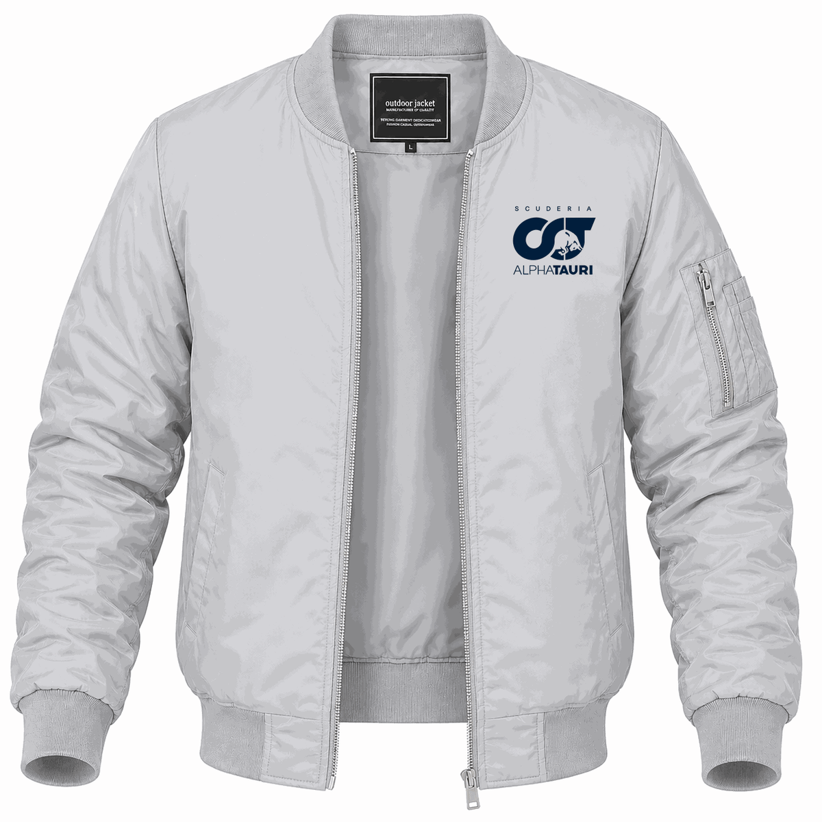Men's Scuderia AlphaTauri Lightweight Bomber Jacket - Gray