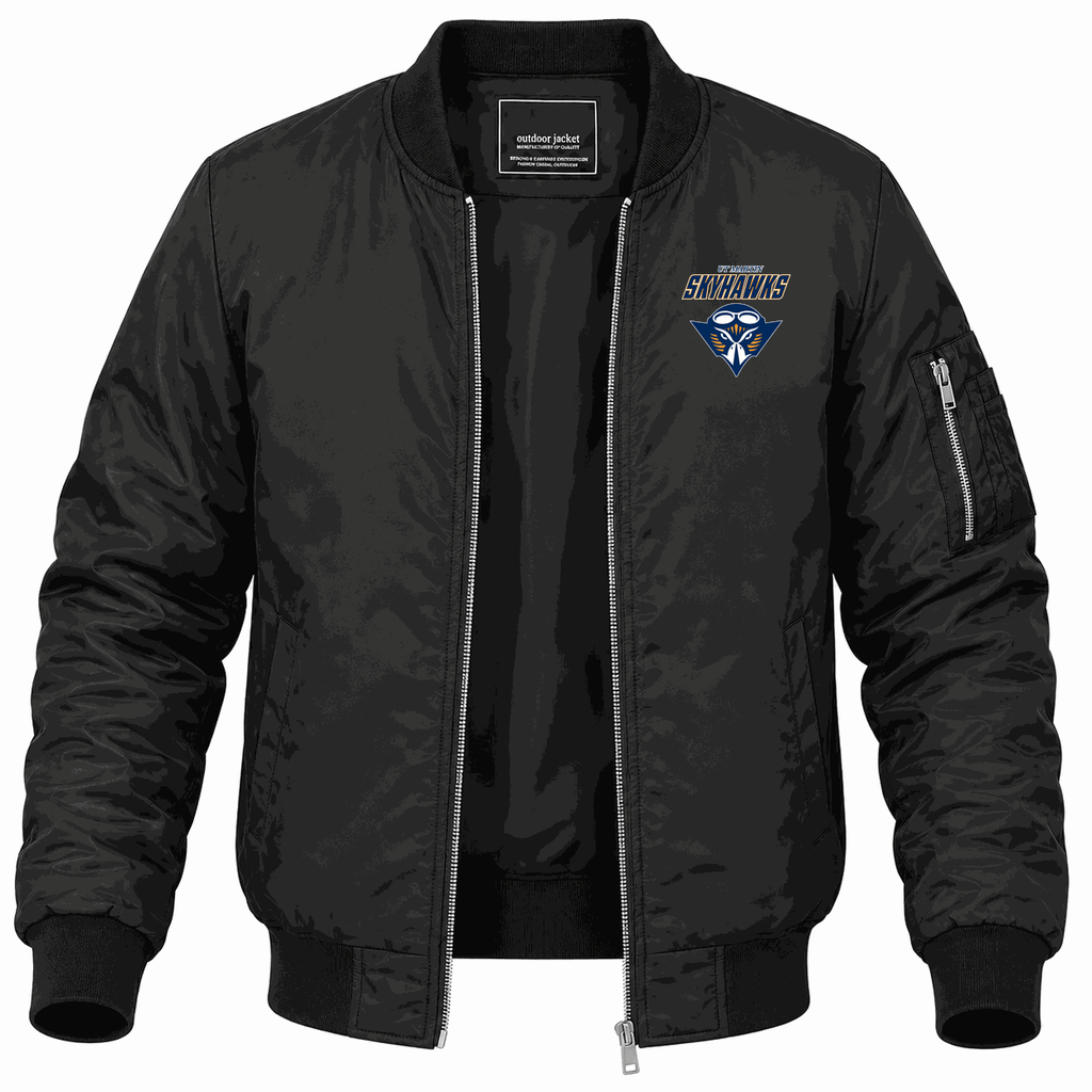 Men's Tennessee Martin Skyhawks Logo2 Lightweight Bomber Jacket - Black