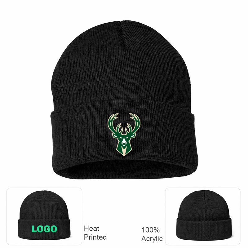 Milwaukee Bucks Black Beanie Hat