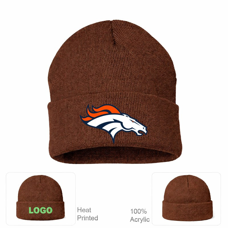 Denver Broncos Brown Beanie Hat