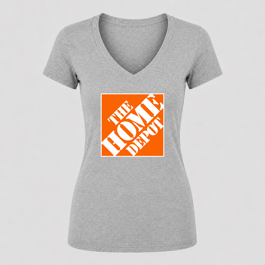 Women's The Home Depot V Neck T-Shirt in gray