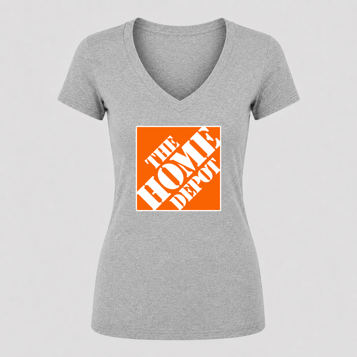 Women's The Home Depot V Neck T-Shirt in gray