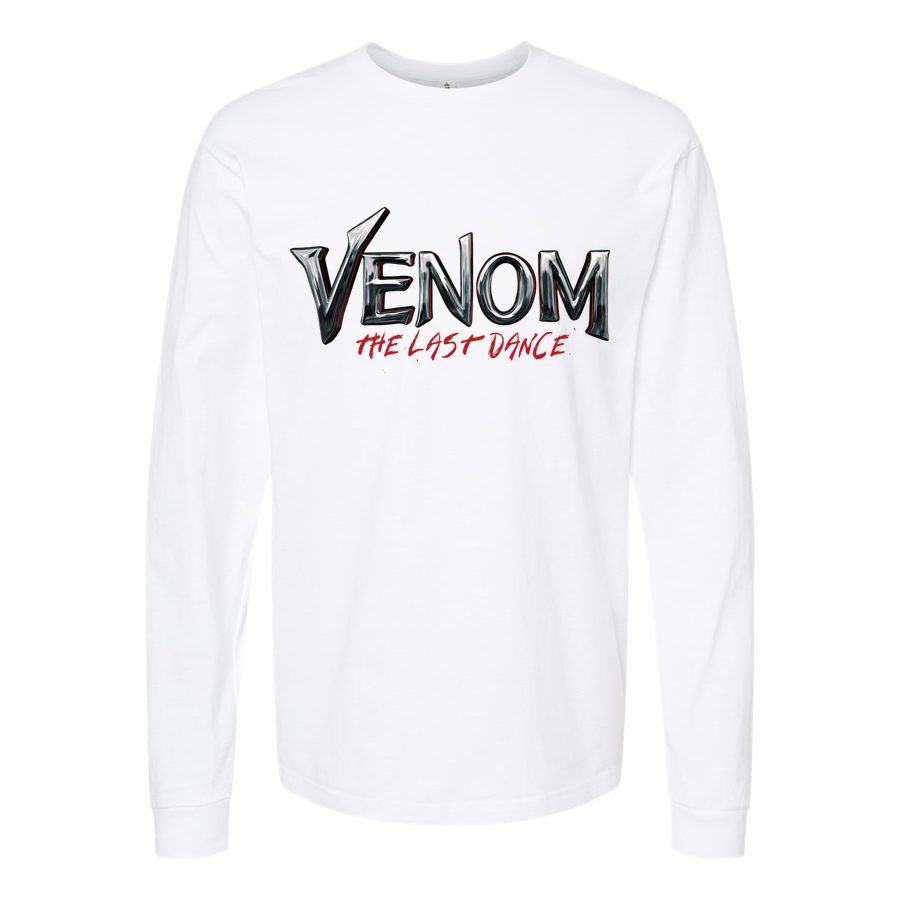 Men's Venom- The Last Dance Long sleeves Cotton Blend T-Shirt - White
