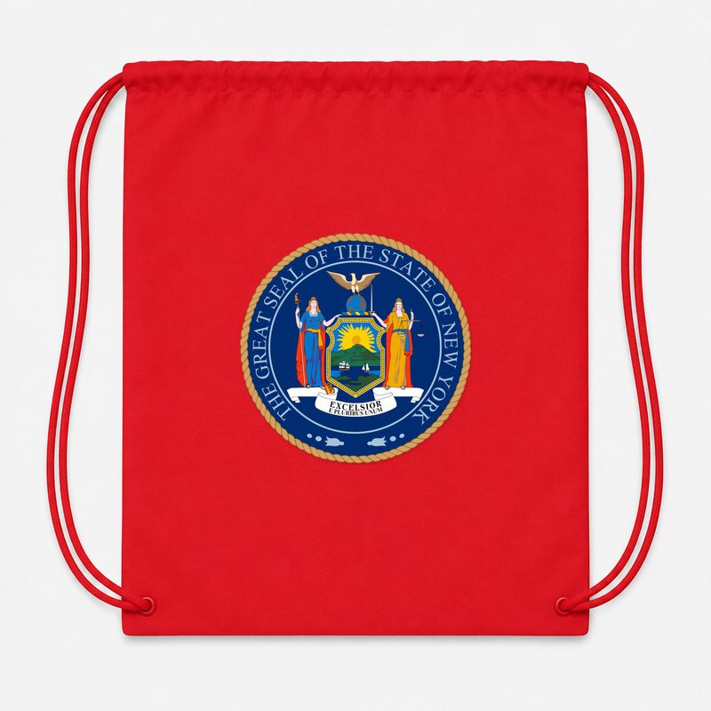 New York Drawstring Bag - Red