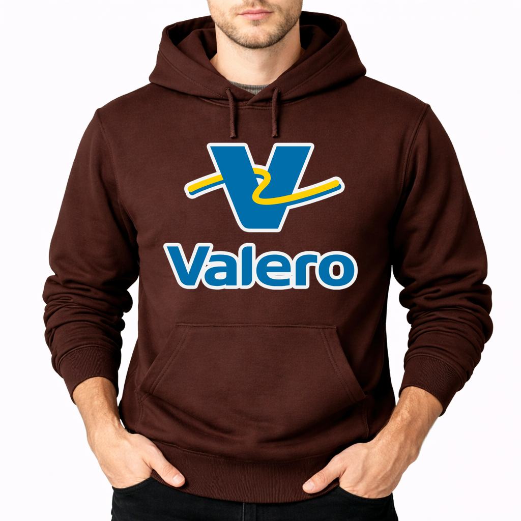 Men's Valero Gas Station Pullover Hoodie - Brown