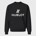 Men's Hublot White Logo Crewneck Sweatshirt - Black