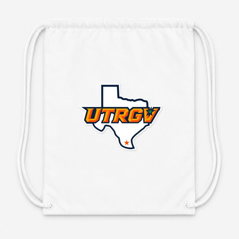 UTRGV Vaqueros Drawstring Bag - White