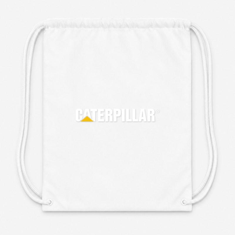 Caterpillar White Drawstring Bag - White
