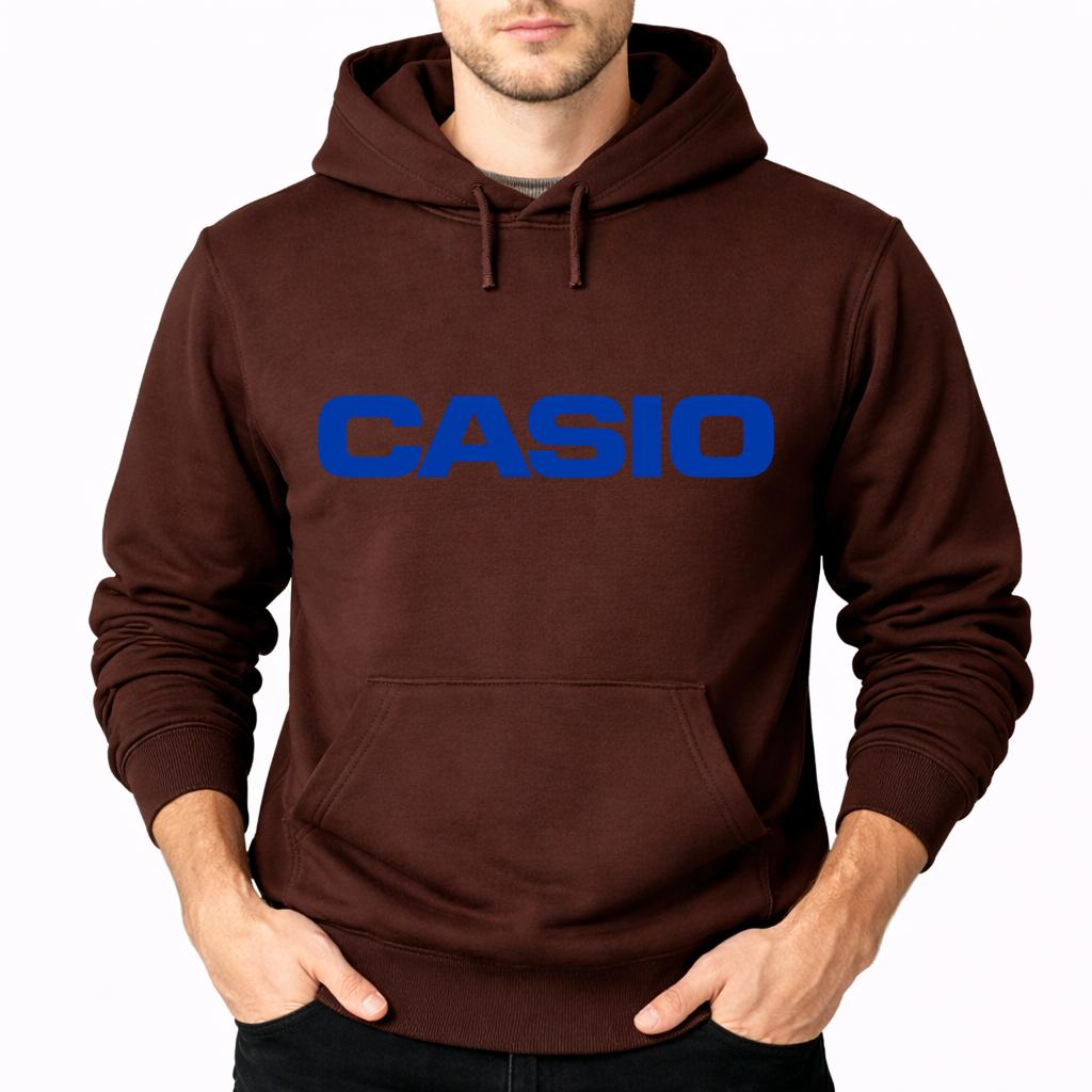 Men's Casio Pullover Hoodie - Brown