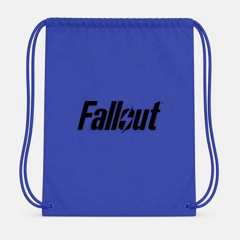 Fallout Black Drawstring Bag - Blue
