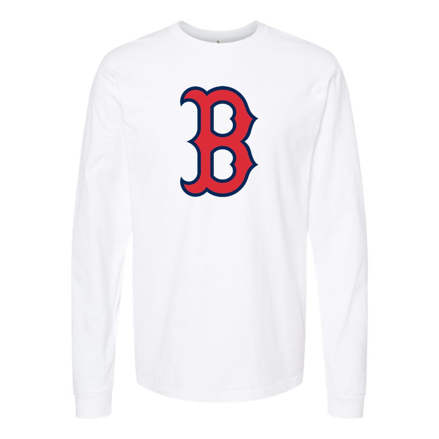 Men's Boston Red Sox Long sleeves Cotton Blend T-Shirt - White