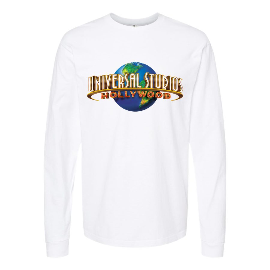 Men's Universal Studios Hollywood Long sleeves Cotton Blend T-Shirt - White