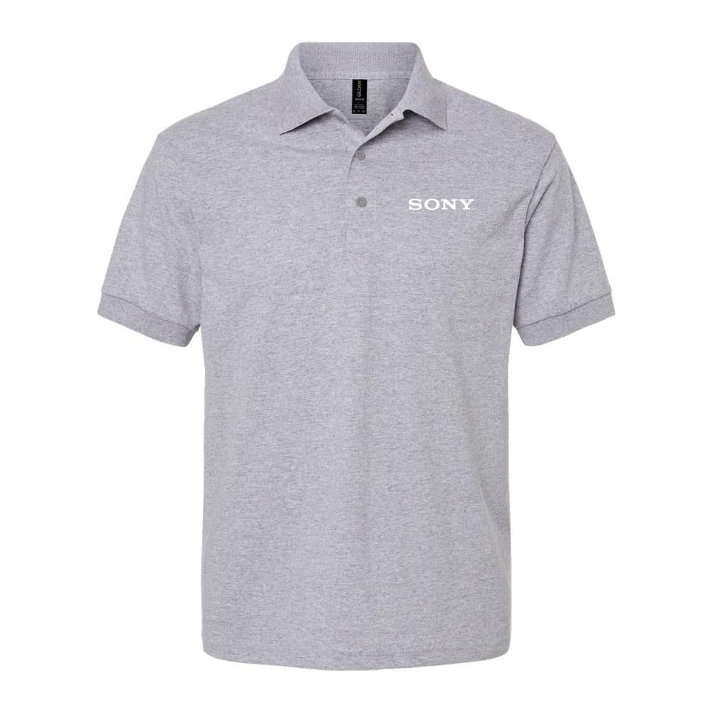 Men's Sony White Dry Blend Polo - Gray