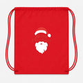 Merry Christmas Santa Drawstring Bag - Red