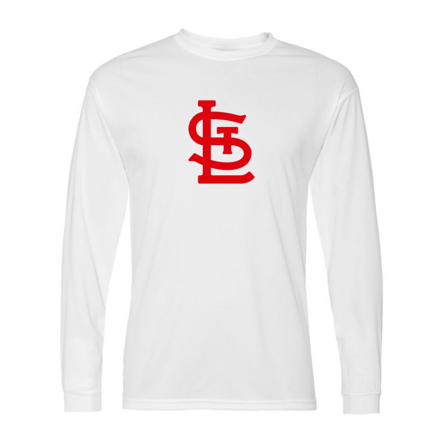 Men's St. Louis Cardinals Polyester Long Sleeve T-Shirt - White