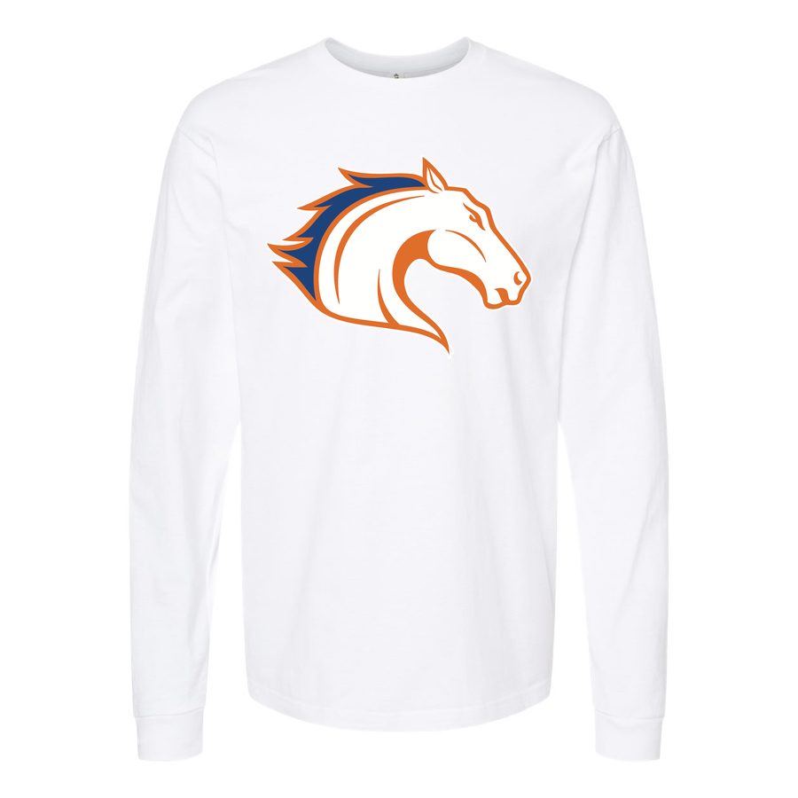 Men's Texas Arlington Mavericks Logo Long sleeves Cotton Blend T-Shirt - White