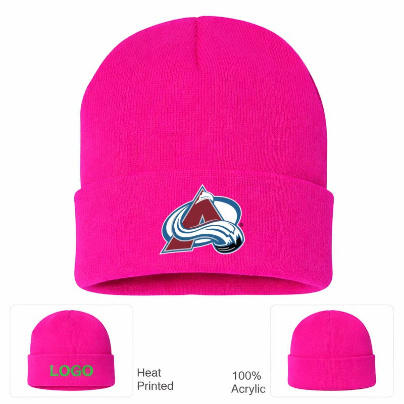 Colorado Avalanche Hot Pink Beanie Hat