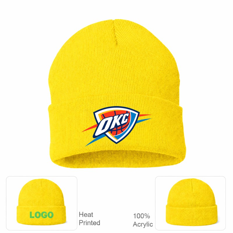 Oklahoma City Thunder Yellow Beanie Hat