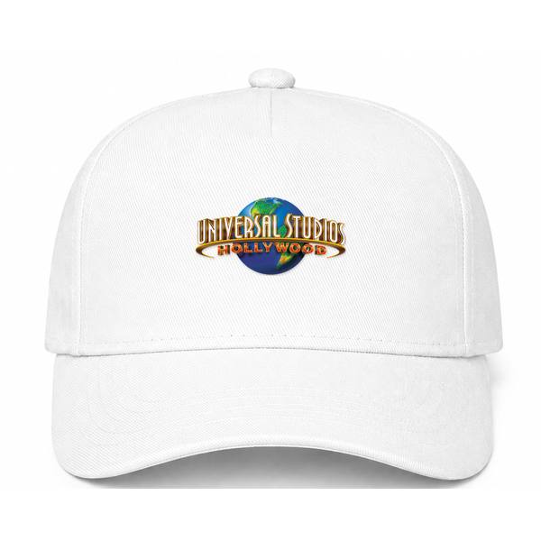 Universal Studios Hollywood Logo White Dad Baseball Cap Hat