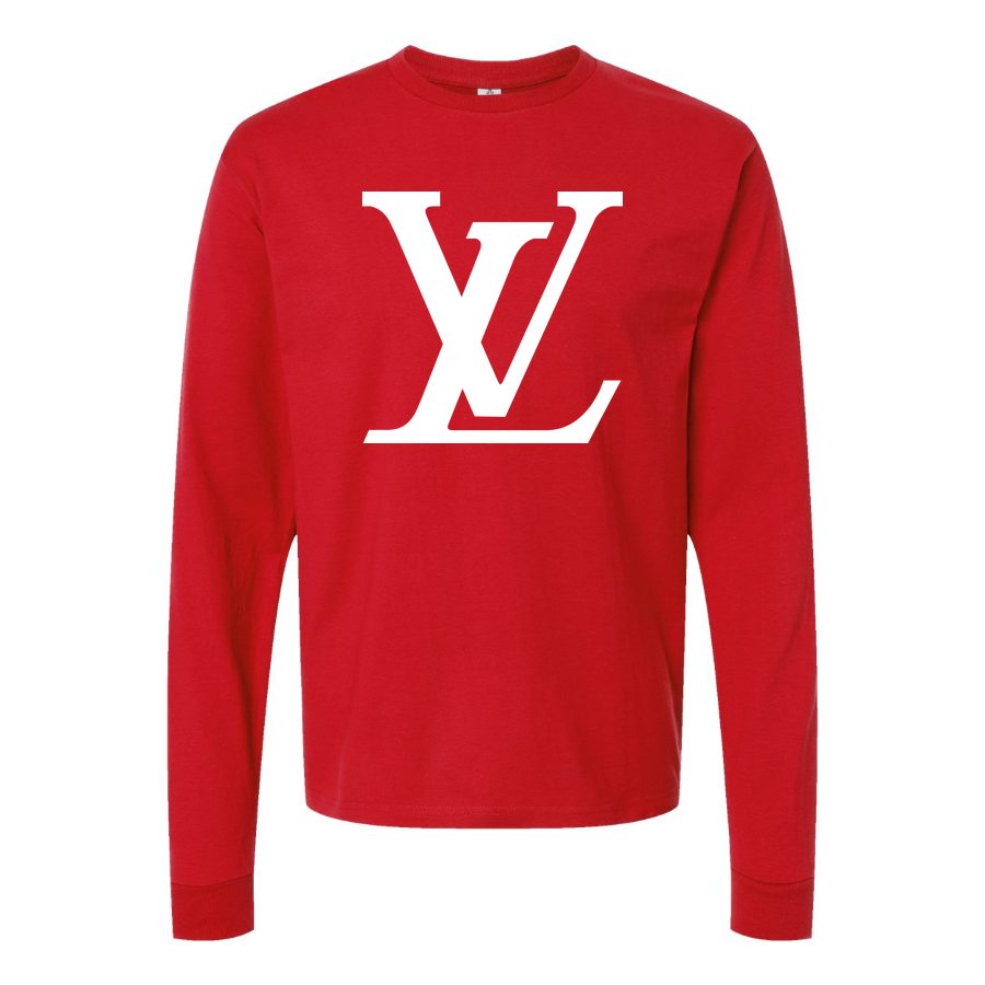 Men's Louis Vuitton white Long sleeves Cotton Blend T-Shirt - Red