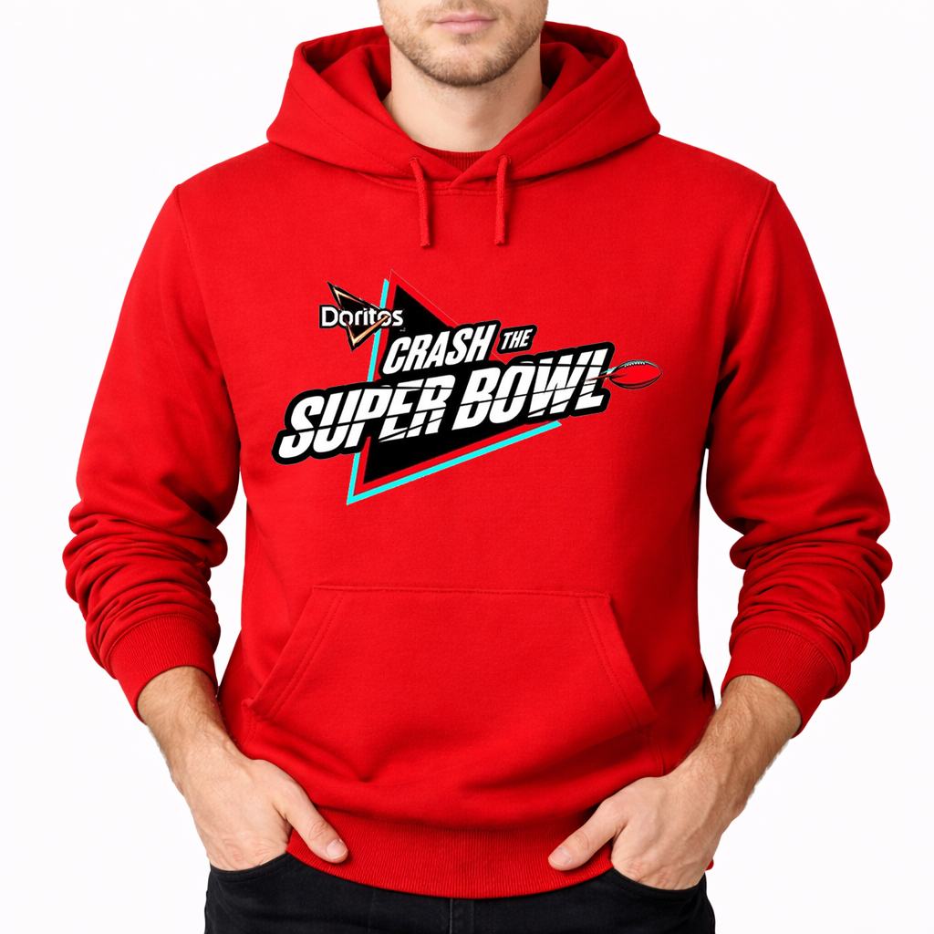 Men's Crash The Super Bowl Pullover Hoodie - Red