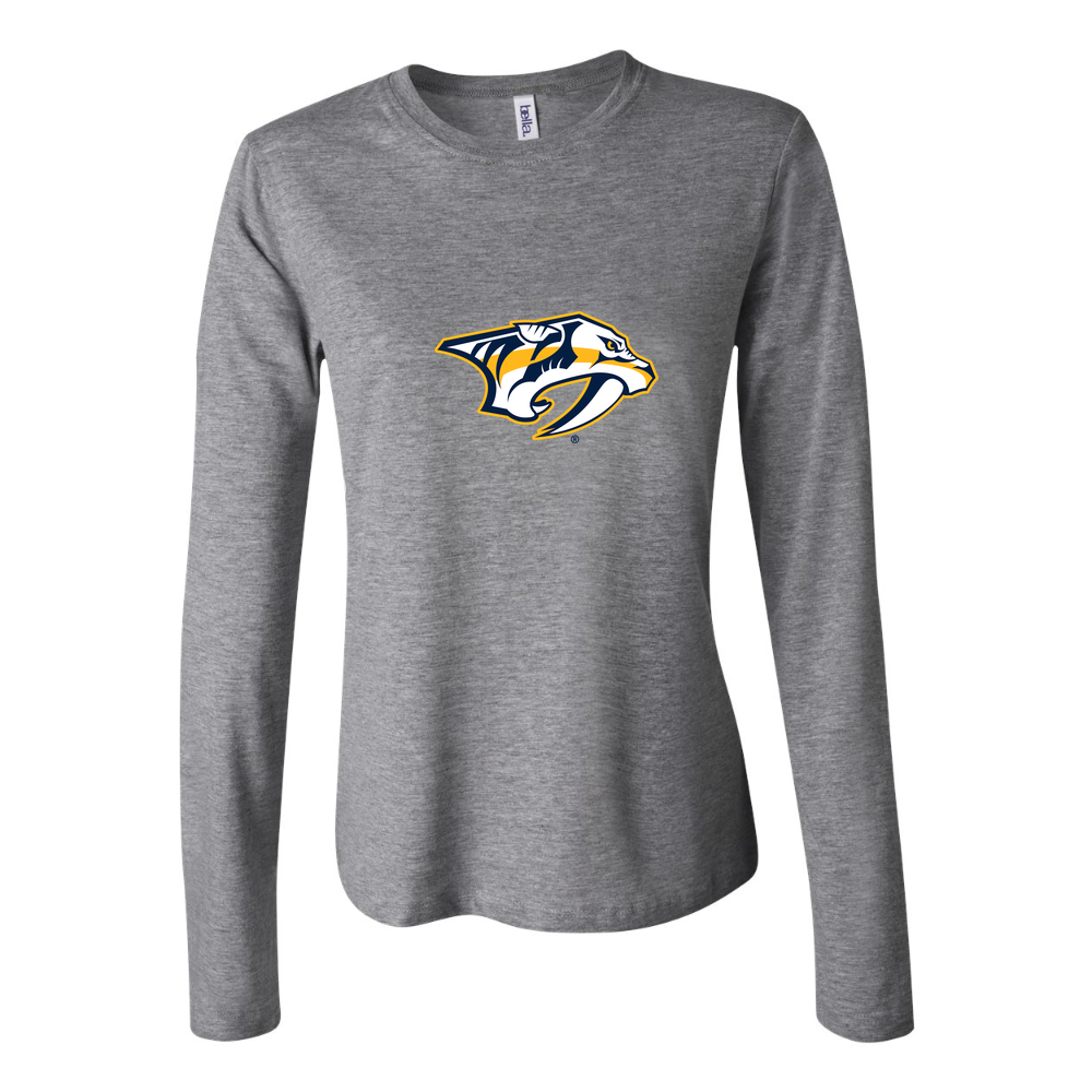 Women's Nashville Predators Long Sleeve T-Shirt - Gray