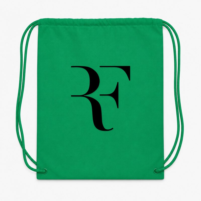 Roger Federer Black Drawstring Bag - Green