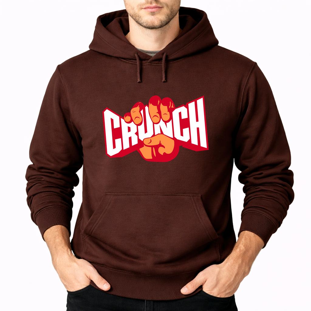 Men's Crunch Fitness Pullover Hoodie - Brown