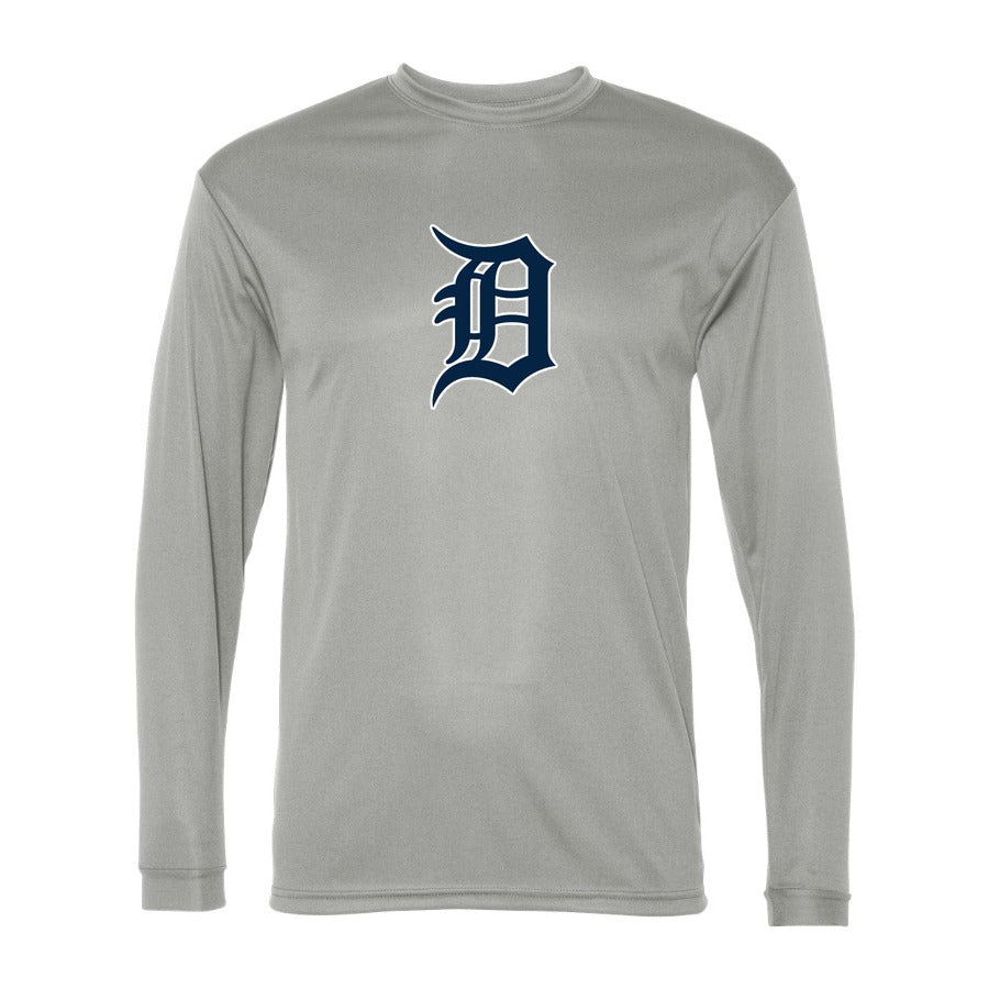 Men's Detroit Tigers Polyester Long Sleeve T-Shirt - Gray