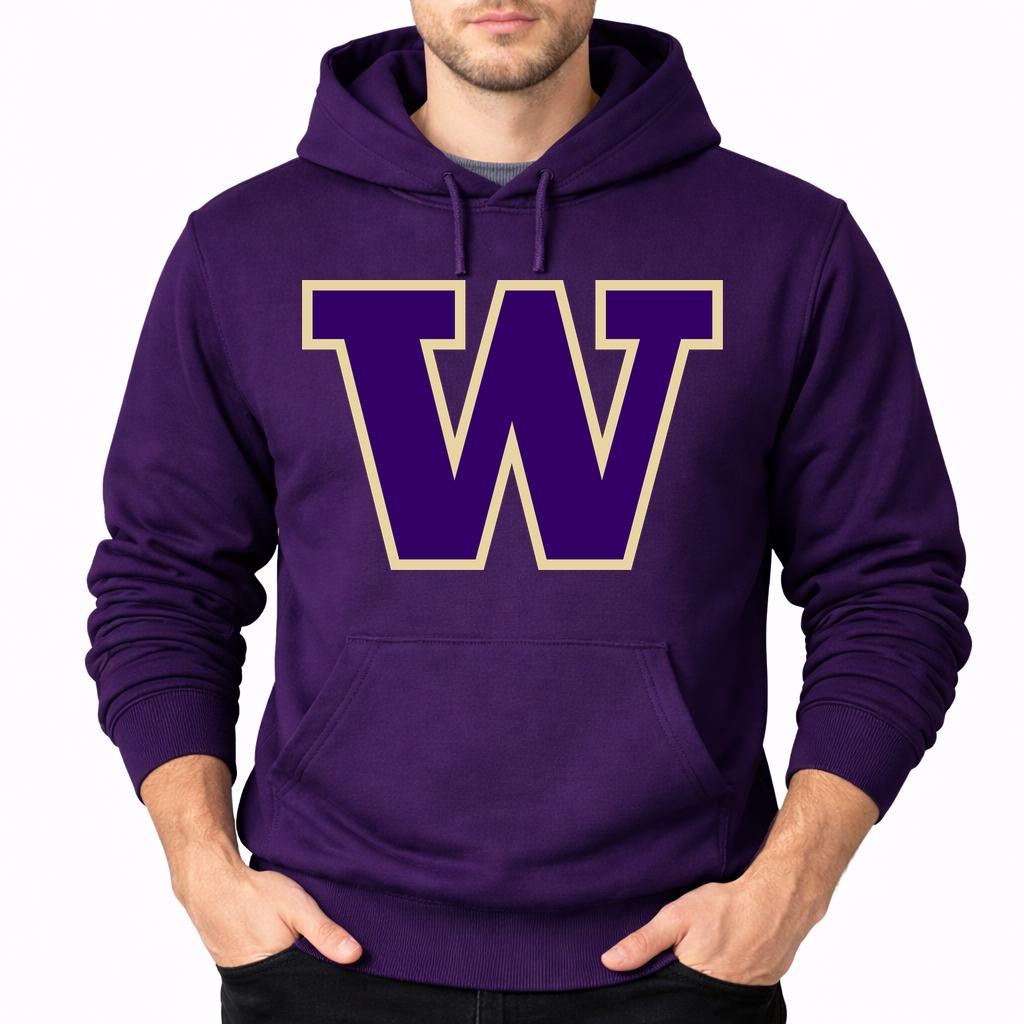 Men's Washington Huskies Pullover Hoodie - Purple