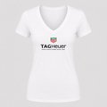 Women's TAG Heuer V Neck T-Shirt in white