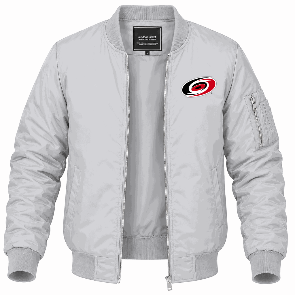 Men's Carolina Hurricanes Lightweight Bomber Jacket - Gray