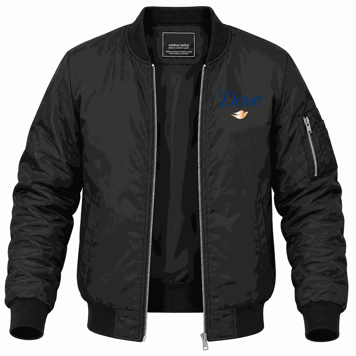 Men's Dove Lightweight Bomber Jacket - Black