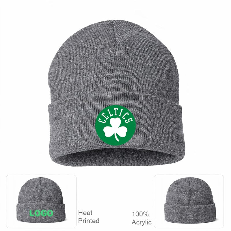 Boston Celtics Grey Beanie Hat